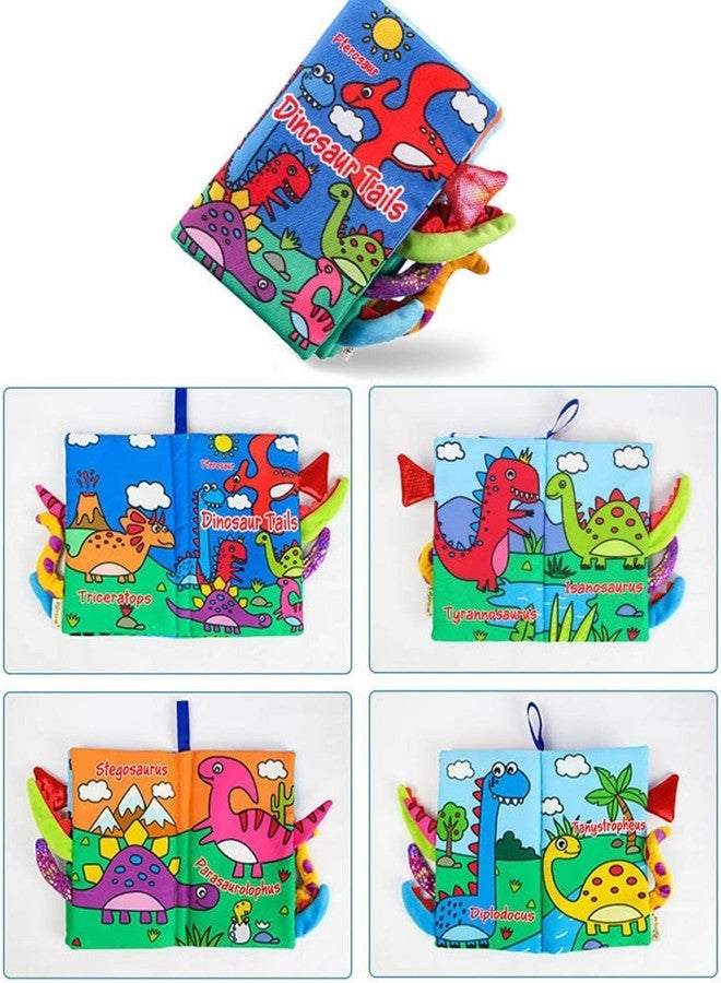 BeFunky Baby Fabric Book, Soft 3D Picture and Crinkle Sensory Toy for 0-12 Months, Montessori Learning for Boys and Girls (Dinosaur), Multicolor - Image 3